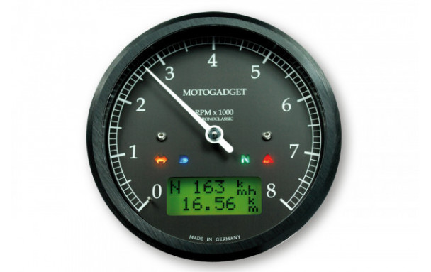 Chronoclassic Compte tour 0-8000 RPM, Logement noir et anneau noir, grüne LCD Anzeige. Expédié sous 3 jours en moyenne.