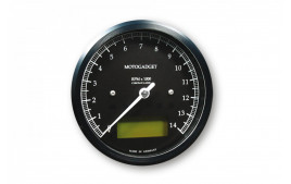 Chronoclassic Compte tour 0-14.000 RPM, Logement noir, anneau noir, grüne LCD Anzeige. Expédié sous 3 jours en moyenne.