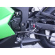 LSL 2-Slide repose-pieds complets reculés KAWASAKI ZX-6R 07-08, mounting piece red