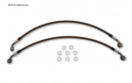 LSL Flexible de frein HOMOLOGUE Honda GL1500 F6C / SC34, transparente Leitungen / Fittinge silber