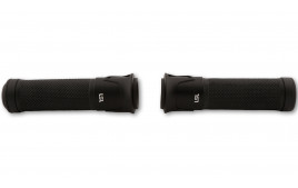 LSL Paire de poignées NOVA-RS, noir, aluminum ring noir, removable. End caps, 7/8 inches