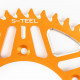 Couronne Alu S-TEEL  Anti-Boue KTM Pas 428 Orange 47 dents