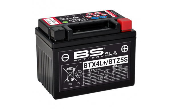 Batterie BTX4L+BTZ5S (activée en usine) BS BATTERY