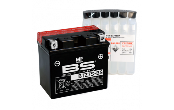 Batterie BTZ7S-BS (avec pack acide) BS BATTERY