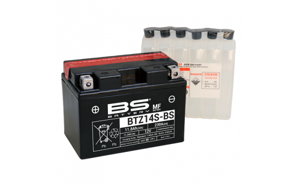 Batterie BTZ14S-BS (avec pack acide) BS BATTERY