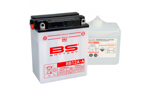 Batterie BB12A-A (avec pack acide) BS BATTERY