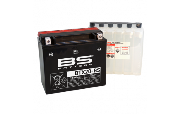 Batterie BTX20-BS (avec pack acide) BS BATTERY