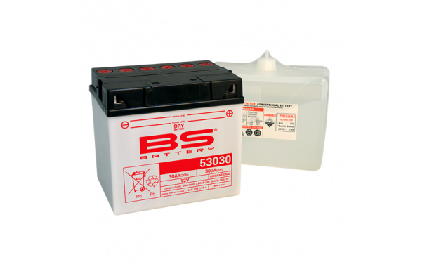 Batterie 53030 (avec pack acide) BS BATTERY