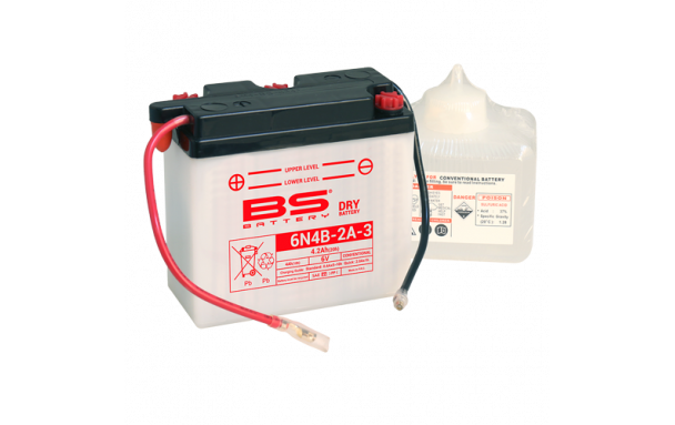 Batterie 6N4B-2A-3 (avec pack acide) BS BATTERY